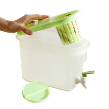 Pentola in plastica verde da 3.9L con rubinetto, capacità elevata