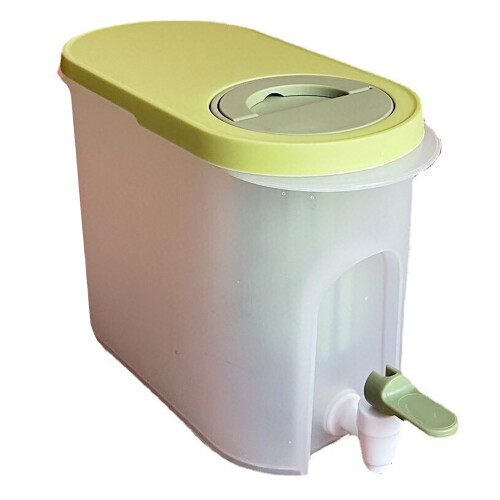 Pentola in plastica verde da 3.9L con rubinetto, capacità elevata 1
