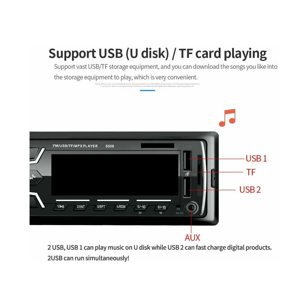 Revolutionize Your Drive: Single Din Car Stereo, Push To Talk Assistant, Bluetooth Hands-Free Calling For Safe And Seamless Communication, 9169997140876