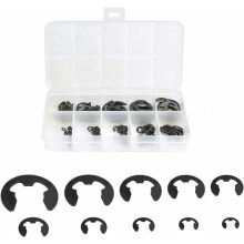 Snap Rings Assortment For Machinery And Automotive, External Retaining Ring E-Clip Assortment Set Made Of Alloy Steel, Strong And Not Easy To Break