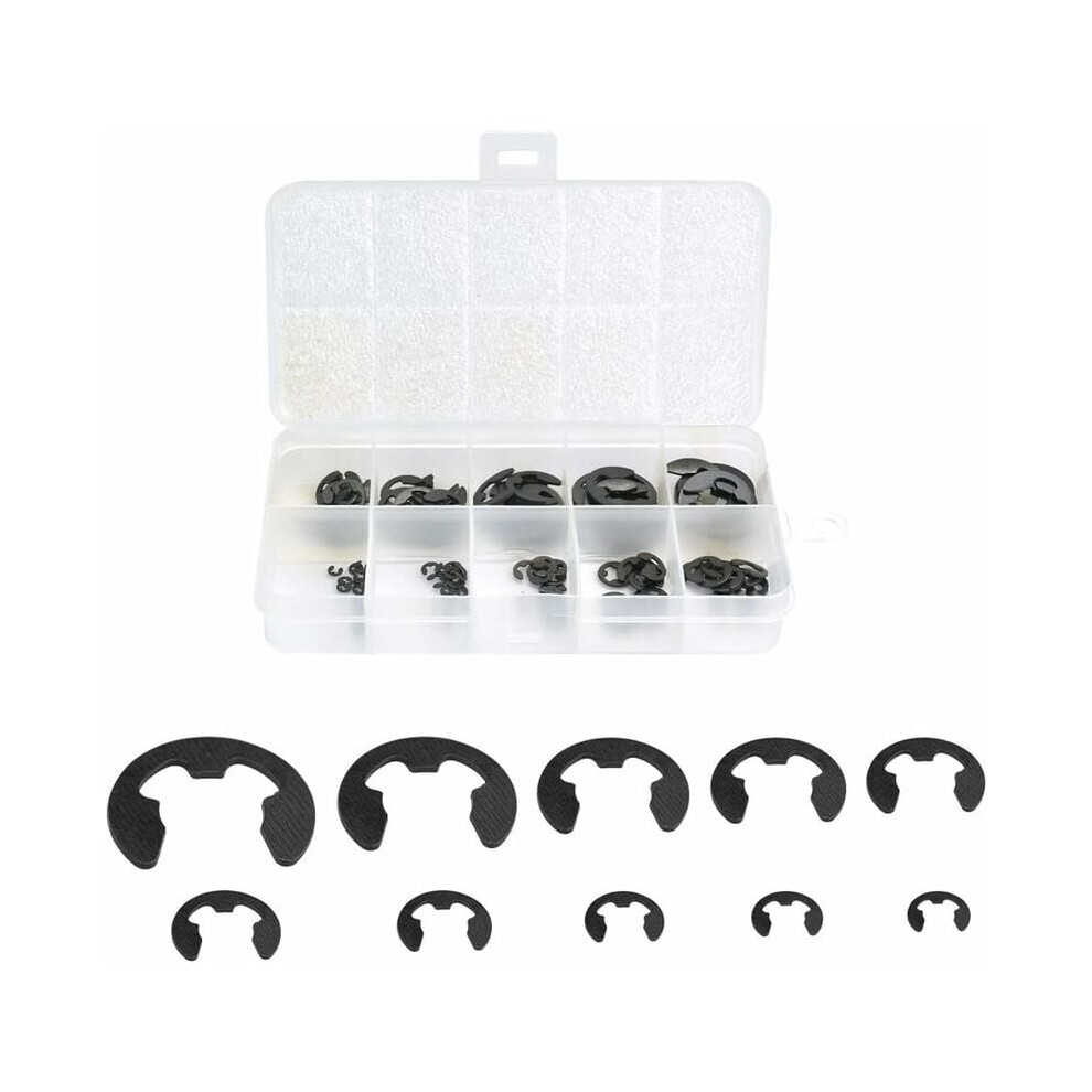 External Retaining Ring, Stainless Steel E-Clip With Concave Design, Provides Secure Grip, Suitable For Indoor And Outdoor Securing Tasks 9358999319100