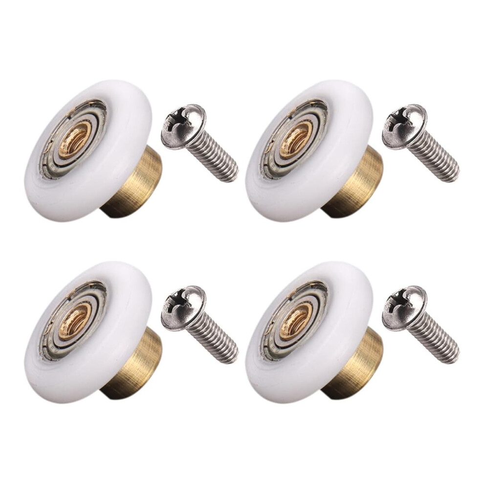 Shower Door Roller Wheel For Wide Application, Easy Installation Ensures Maintenance Friendly, Adjustable Fit For Shower Enclosures And Cabins (4Pcs) 9405630600728