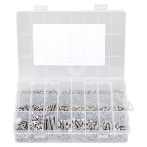 Machine Screws Assortment Hex Socket Head, Rust Resistance, Includes Nuts And Washers For Precision Machinery, Electronics And Communication 2