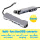 Σταθμός σύνδεσης USB C, γρήγορη φόρτιση PD 100W, προσαρμογέας πολλαπλών θυρών 6 σε 1 USB-C 4
