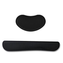 Håndledsstøtte i memory foam til lindring af karpaltunnelsyndrom, ergonomisk design sikrer korrekt justering, åndbart materiale holder hænderne