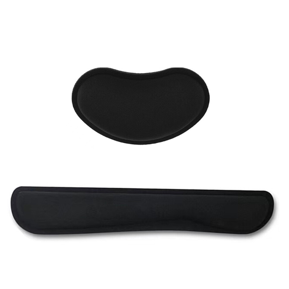 Memory Foam Wrist Rest Set: Pain Relief, Ergonomic Design, Non-Skid Bottom, Water Resistant Surface For Office & Gaming 9433291706756
