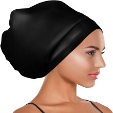 Long Hair Protection Swim Cap, Comfortable Fit For Thick Curly Hair, Extra Large Silicone Swim Caps Keeps Hair Dry And Free From Chemical Damage