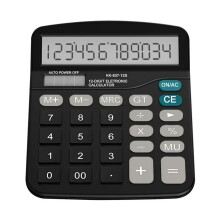Kalkulator elektroniczny z podwójnym zasilaniem, 12-cyfrowy wyświetlacz LCD zapewniający czytelność, konstrukcja antypoślizgowa dla stabilnej