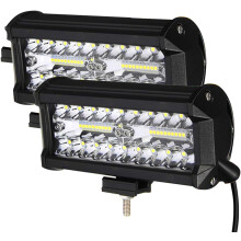Barra luminosa a LED in lega di alluminio 6063 resistente, a fascio combinato spot/flood, multiuso, 12V, per veicoli come moto, camion, trattori,