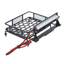 RC-Auto Dachgepäckträger mit LED-Licht, Schwarz, 110x108x40mm