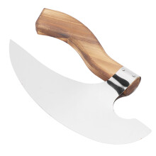 Stainless Steel Viking Pizza Axe Cutter with Ergonomic Pine Wood Handle