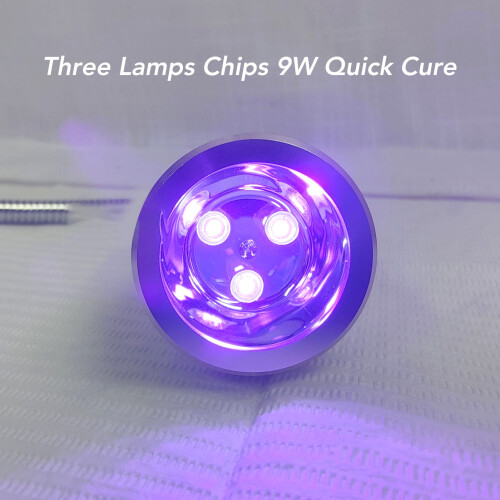 Compact 9W UV LED Nail Lamp - Portable 3pc Light Chips for Gel Nails 2