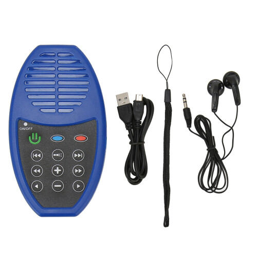 Solar 4G Portable Bible Reader with LED Light, Spanish Blue 1