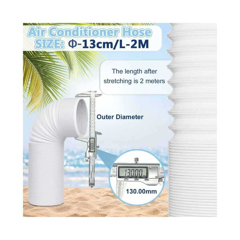 Portable Ac Air Conditioner Hose, Heat Wear Resistance Retractable Vent For Portable Units, Flexible Polypropylene Adjustable Length Exhaust Hose 9169997142412