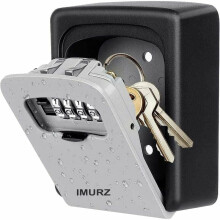 Cassetta di sicurezza con combinazione resettabile, alta sicurezza per uso interno ed esterno, struttura in acciaio resistente con lega di zinco,