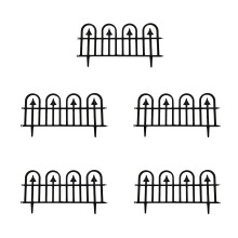 Garden Edging Panels For Lawn Flowerbeds, Decorative Fence Panels Ornamental Border Panels Black PP Plastic Lightweight Flexible Border Strips For Yar