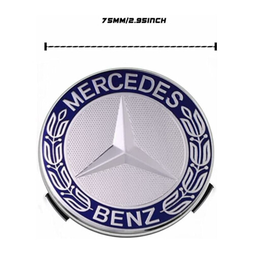 Καπάκια κέντρου τροχών για Mercedes Benz, Πλωτά φώτα κέντρου τροχών αυτοκινήτου με μπλε 2