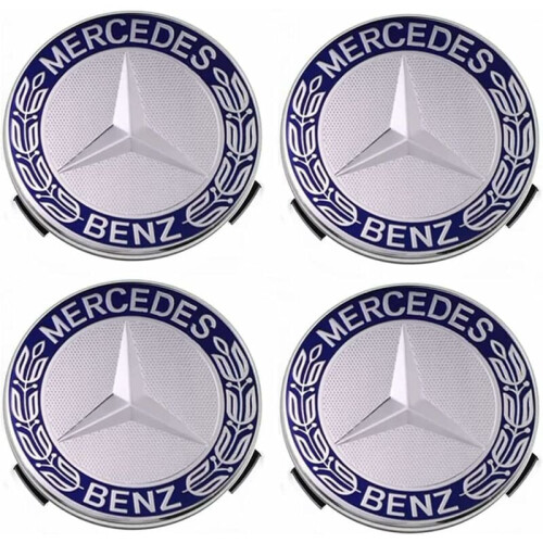 Καπάκια κέντρου τροχών για Mercedes Benz, Πλωτά φώτα κέντρου τροχών αυτοκινήτου με μπλε