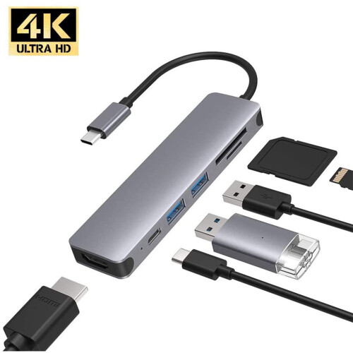 Ευέλικτος διανομέας USB3.1Type-C, θύρες USB3.0 υψηλής ταχύτητας με έξοδο HDMI4K για 1