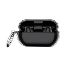 Silicone Case for Buds with Keychain Soft Protective-Black