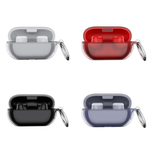 Silicone Case for Buds with Keychain Soft Protective-Black 1