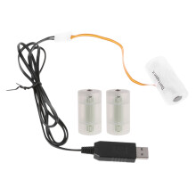 USB naar LR14 C batterij-eliminatoren Vervangset 5V naar-2 meter
