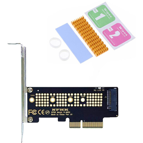 Εύκολη εγκατάσταση SSD M.2Nvme, προσαρμογέας κάρτας επέκτασης Pci Express για Windows 11 10 8 Linux 2