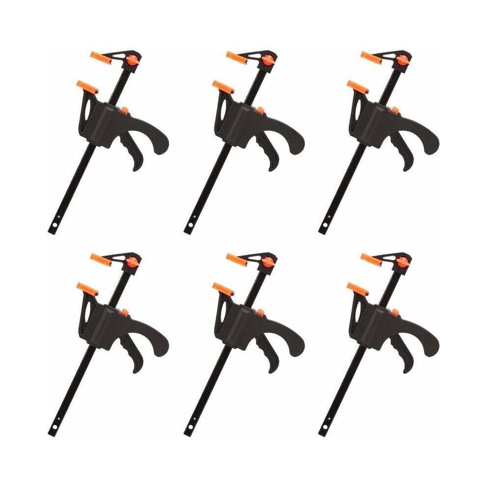 Craftsmanship Companion, Reversible Jaws Quick Grip Clamps For Large Projects, Robust Construction For Extra Pressure In Woodworking, 6-Piece Set 9405630321029
