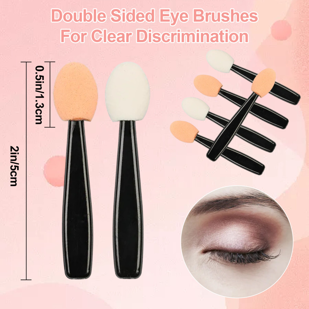 Non-toxin Sanitary Disposable Makeup Applicators, 80 Pieces Oval Makeup Applicator With Soft Latex Sponge Tips For Safe And Easy Makeup Application