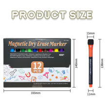 Magnetische Whiteboardmarker mit feiner Spitze, die ideale Ausstattung für Klassenzimmer und Büro, magnetische Kappen für einfache Aufbewahrung,