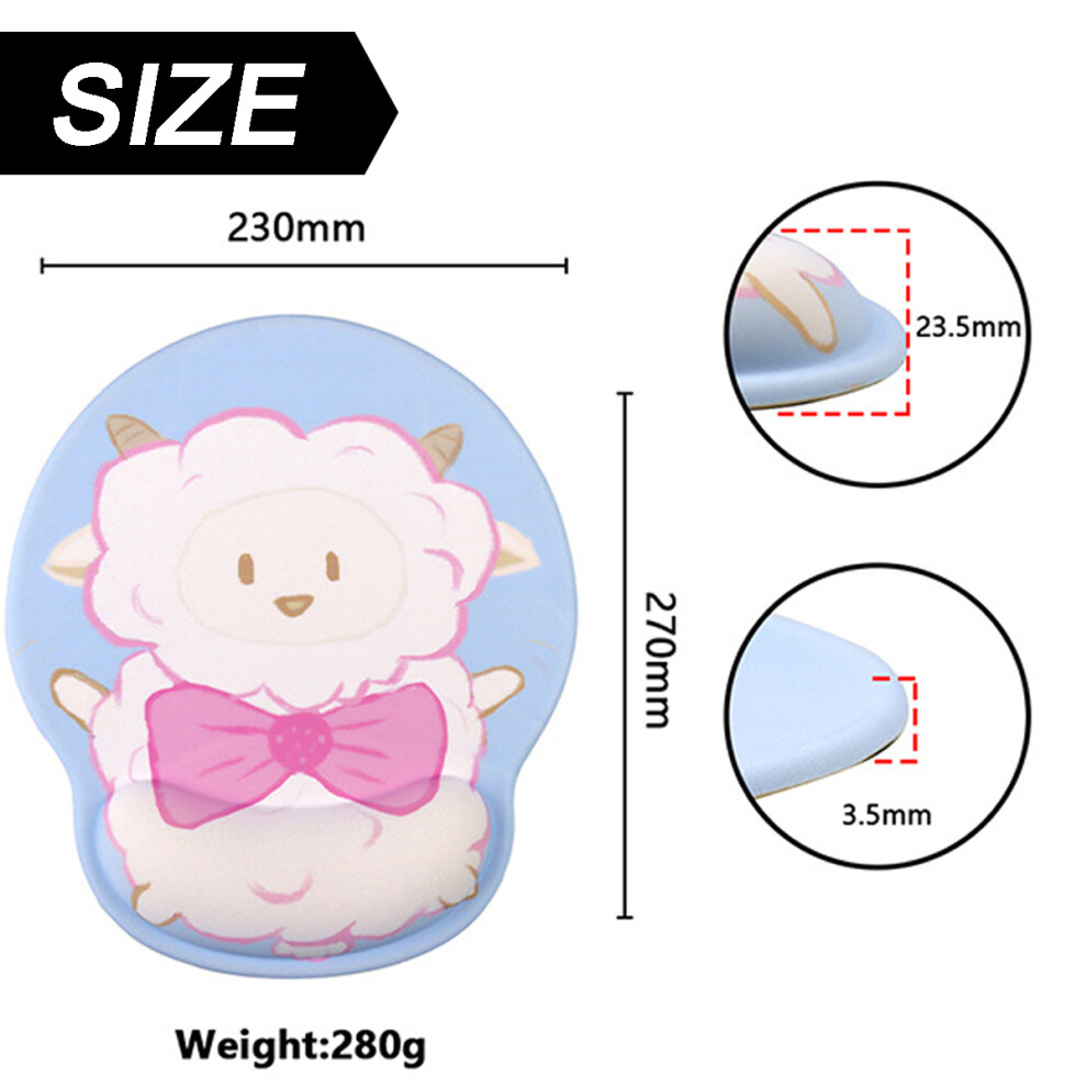 Adorable Mouse Pad, Ergonomic Design Wrist Support Memory Foam, Cute Patterned Office Accessories For Gaming & Work (10.6 Inches X 9 Inches) 9169997145420