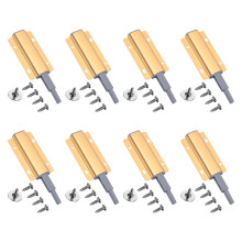 8Pieces Magnetic Push to Open Door Latches for Cabinets-gold