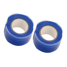 2 pièces de ruban adhésif en silicone, autolubrifiant, double face pour étanchéité, bleu