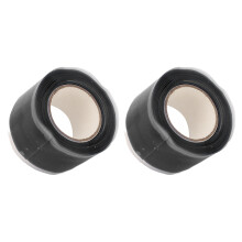 Pacchetto da 2 nastri sigillanti in silicone, 5 m, flessibili, biadesivi, nastro sigillante nero