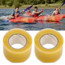 2 pezzi Nastro di Fissaggio in Silicone da 60g, Nastro Sigillante Bidirezionale per Canoe e Kayak, Giallo