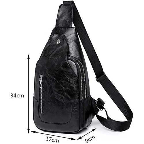 Τσάντα ώμου Crossbody για άνδρες και γυναίκες, αδιάβροχη ελαφριά τσάντα στήθους με 1