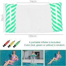 Boias infláveis para piscina para adultos, boias multiuso 4 em 1 com posições de flutuação ajustáveis, rede aquática com material de vinil