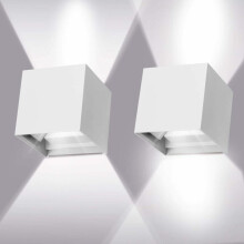 IP65 Waterdichte buitenwandlampen met modern design, energiezuinige LED-buitenverlichting, verstelbare lichtbundel, aluminium behuizing
