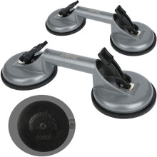 Ventouse antidérapante à double embout pour une utilisation polyvalente sur verre, marbre et miroirs (argenté)