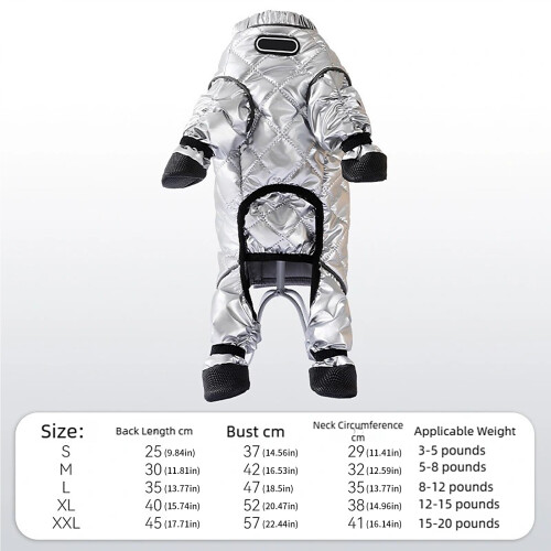 Multiple Size Pet Bodysuit Adjustable Fit Small Dogs-S 2