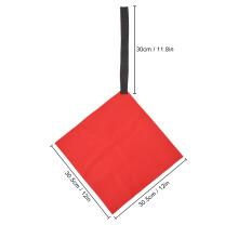 2 pièces de drapeaux de remorquage en polyester rouge avec crochets – Drapeaux d’avertissement de sécurité pour bateaux et canoës