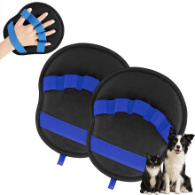 (1 pièces) gant épilateur pour animaux de compagnie-Bleu 2
