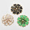 Decorative Cufflinks Clip Rhinestones Flower Button-rose red 5