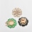Decorative Cufflinks Clip Rhinestones Flower Button-rose red 4