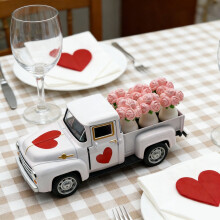 Ornements de voitures de camionnette Vintage, décoration-Blanc