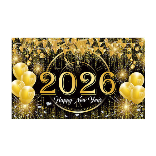Bannières polyvalentes de bonne année 2026, décors-3