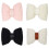 Comfortable Pillow Bowknot Shape for Head Neck-white brown 2