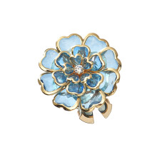 Floral Shape Cufflinks Clip Button Covers For Shirt-cyan blue
