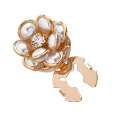 Camellia Flower Pearls Cufflinks Ideal for Blouses Tux-Style2
