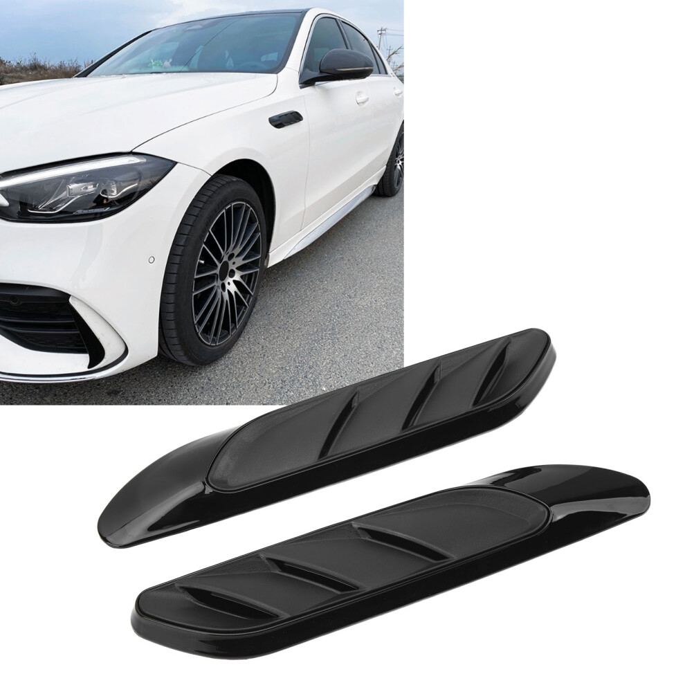 Mudguard Side Air Outlet Vent Trim For Benz C-Class W206 2022+ Glossy Black 8441370142884